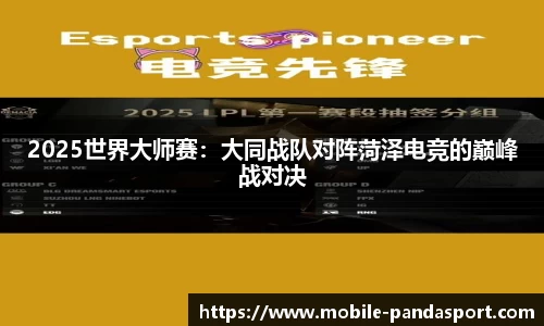 2025世界大师赛：大同战队对阵菏泽电竞的巅峰战对决